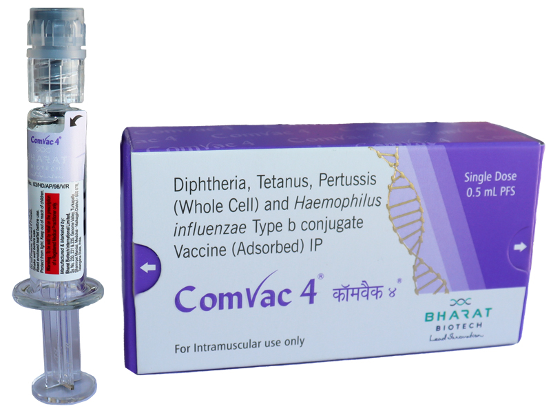 comvac4 vaccine for diptheria,pertussis,jetnus,hepatitisb,Hib